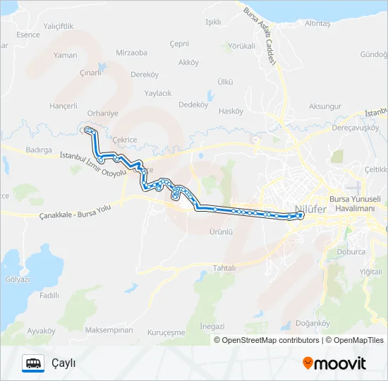 GÖRÜKLE MINIBÜSLERI (KÖY) Cable Car Line Map