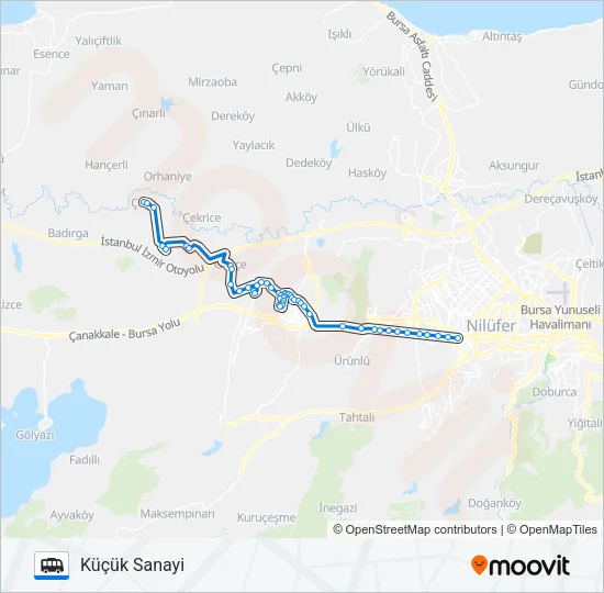 GÖRÜKLE MINIBÜSLERI (KÖY) Cable Car Line Map