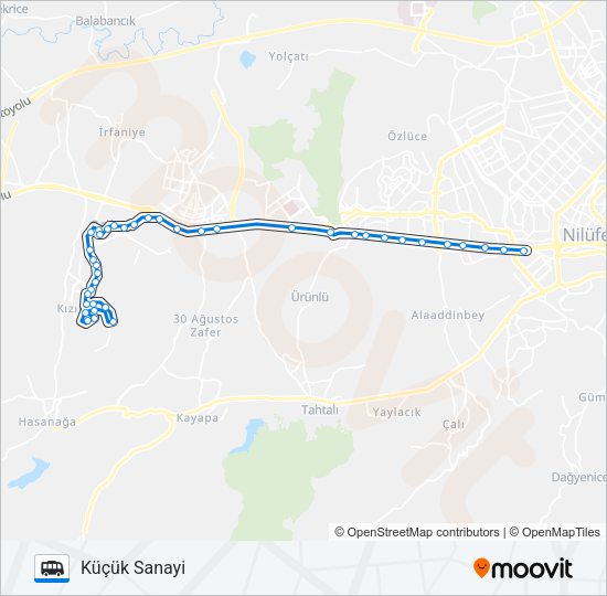 GÖRÜKLE MINIBÜSLERI - TOKİ minibüs / dolmuş Hattı Haritası