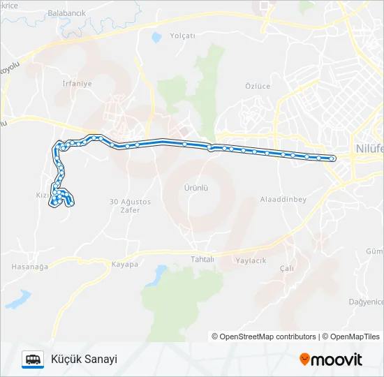 GÖRÜKLE MINIBÜSLERI - TOKİ Cable Car Line Map