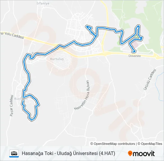 GÖRÜKLE MINIBÜSLERI (4.HAT RİNG) Cable Car Line Map