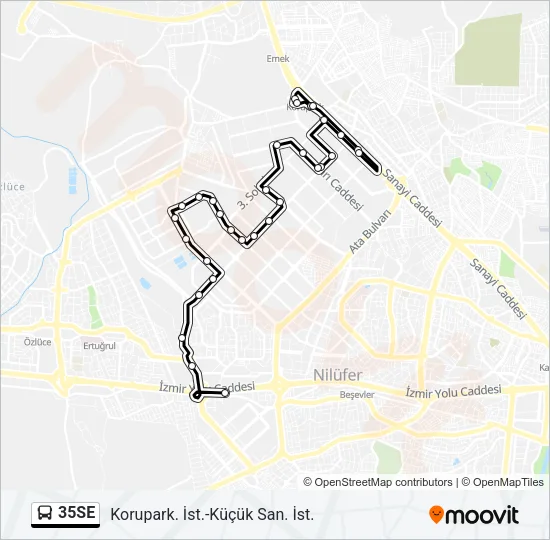 35SE Bus Line Map
