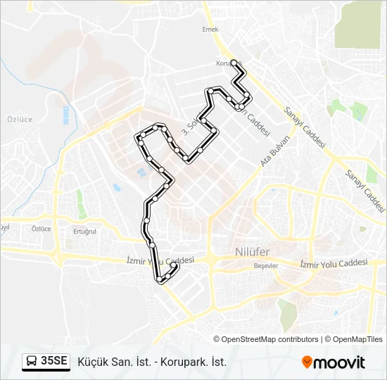 35SE Bus Line Map