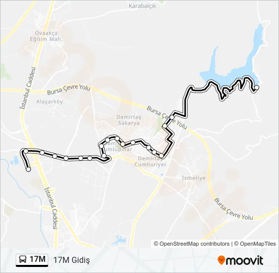 17M Bus Line Map