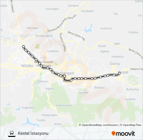 BURSARAY GECE 1 Bus Line Map