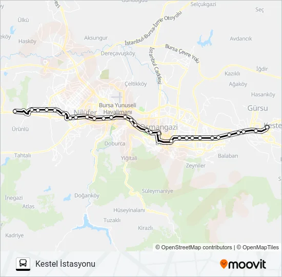BURSARAY GECE 2 Bus Line Map