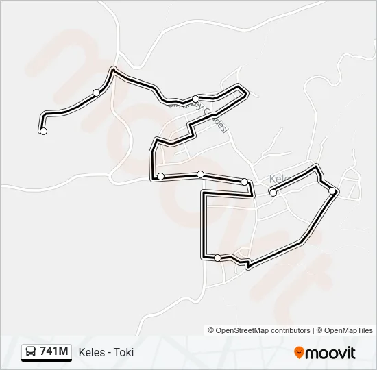 741M Bus Line Map