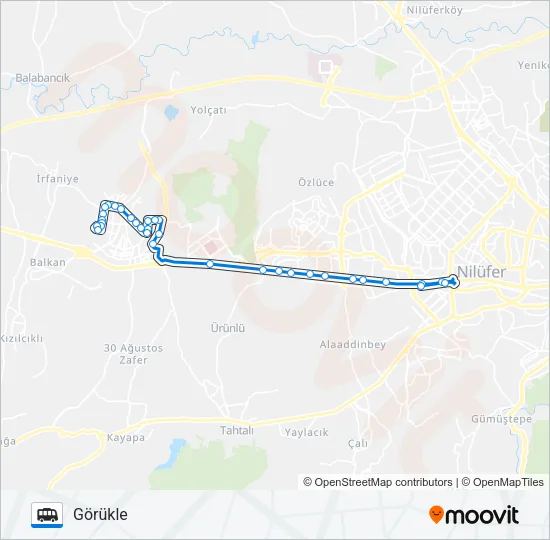 GÖRÜKLE MINIBÜSLERI (DİREKT) Cable Car Line Map