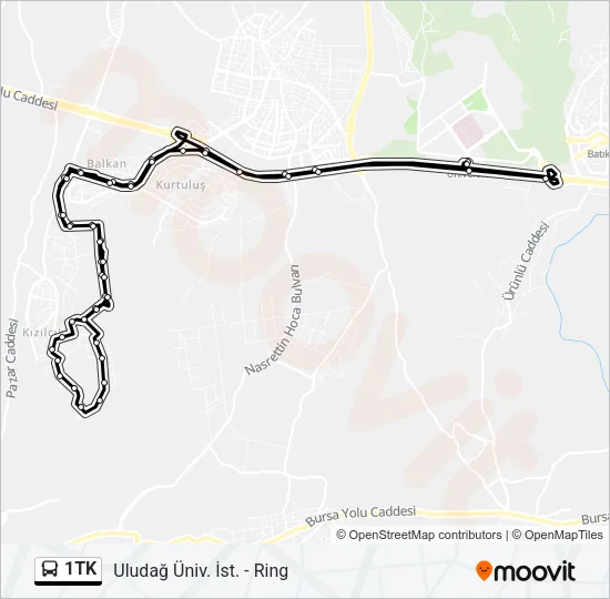 1TK Bus Line Map