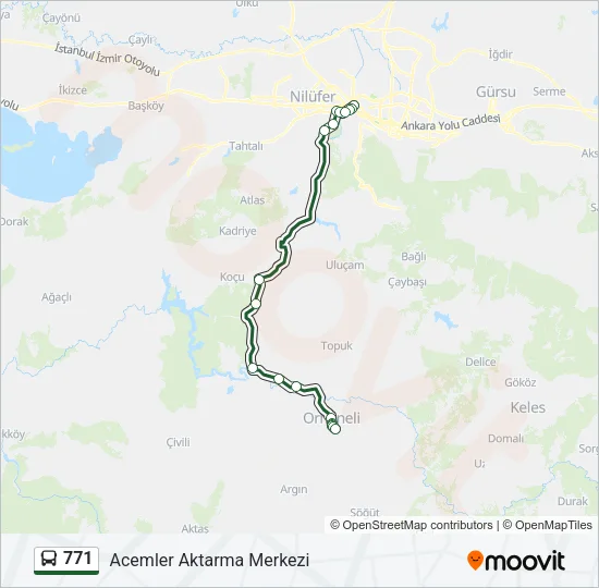 771 Bus Line Map