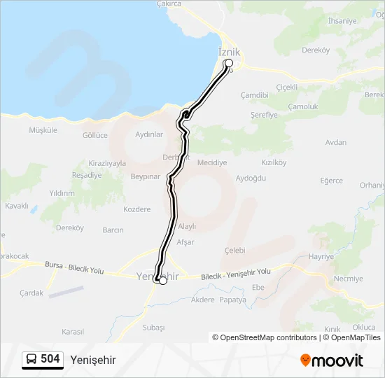504 Bus Line Map