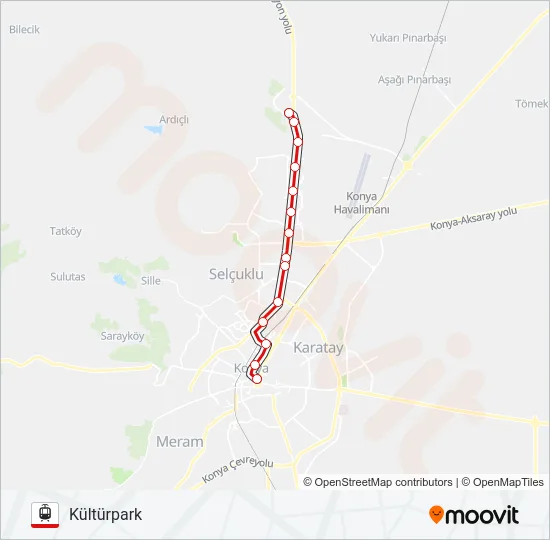 BISIKLET TRAMVAYI  Line Map
