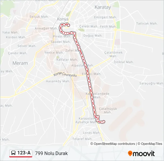 123-A Bus Line Map