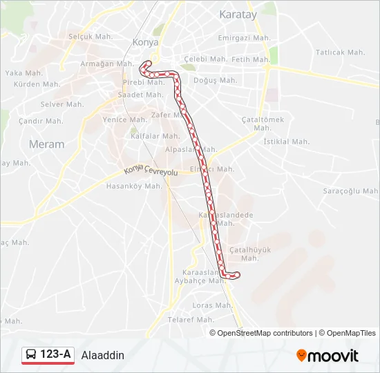 123-A Bus Line Map