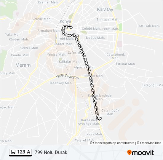 123-A bus Line Map