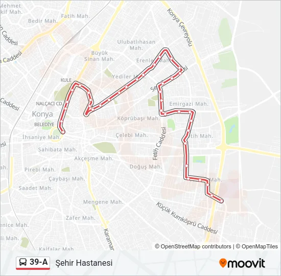39-A Bus Line Map
