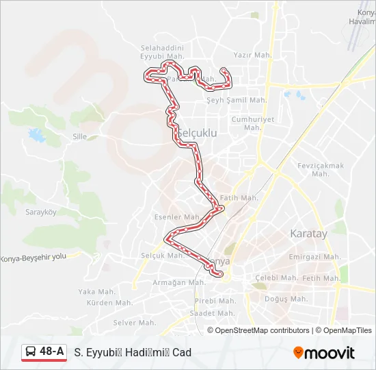 48-A Bus Line Map