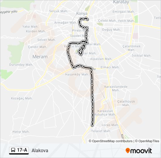 17-A bus Line Map