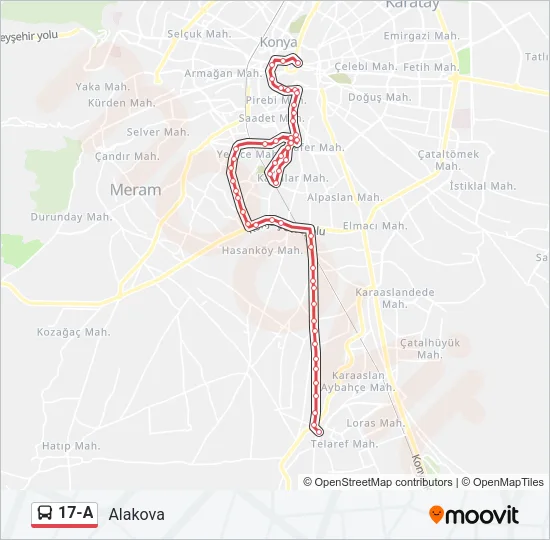 17-A Bus Line Map