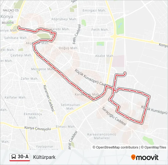 30-A Bus Line Map