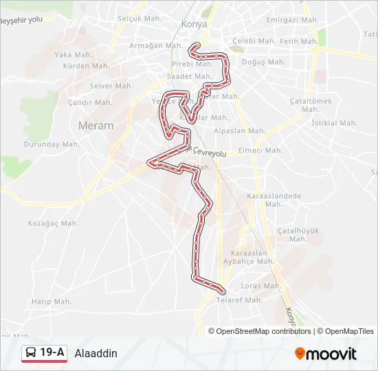 19-A Bus Line Map