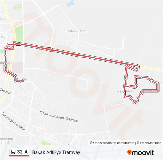 32-A Bus Line Map