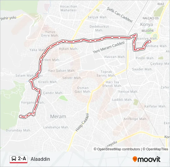 2-A Bus Line Map