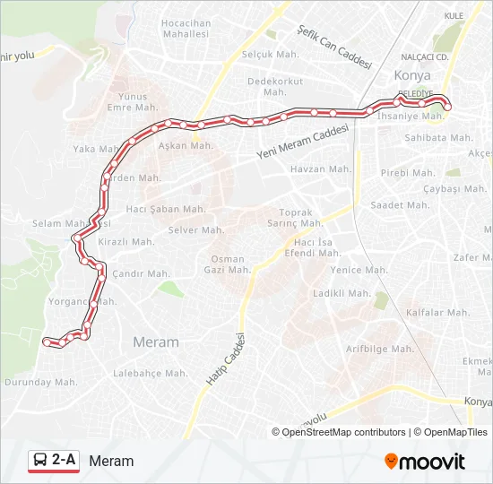 2-A Bus Line Map