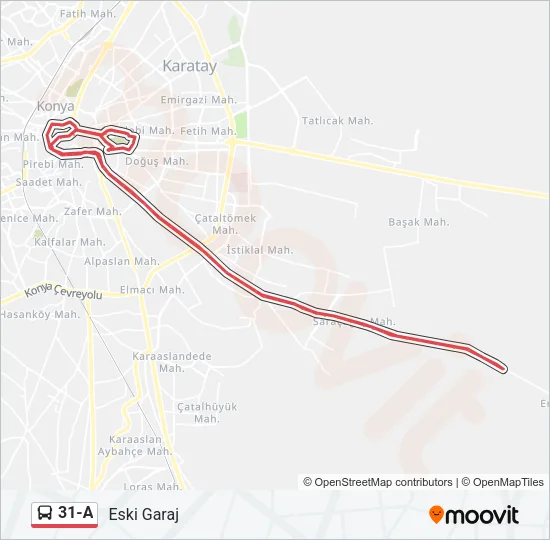 31-A Bus Line Map