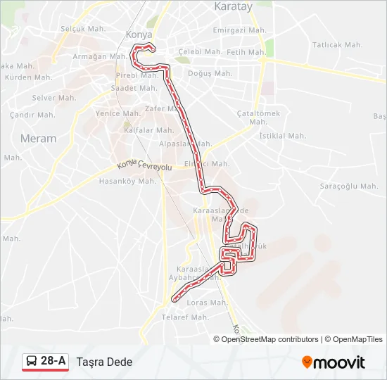 28-A Bus Line Map