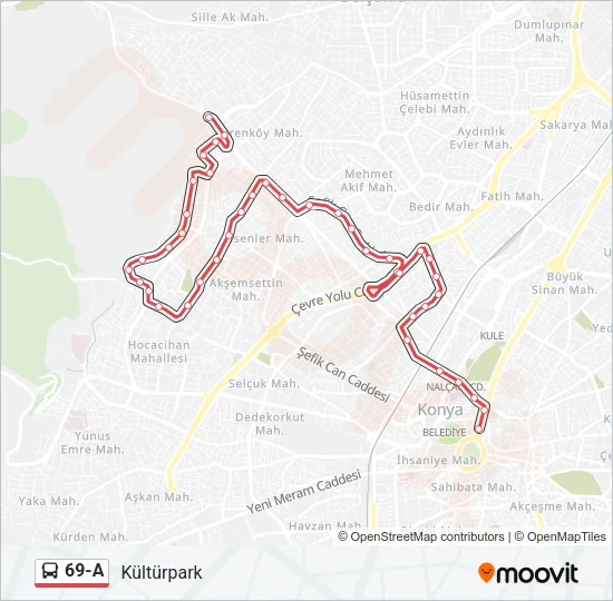 69-A Bus Line Map