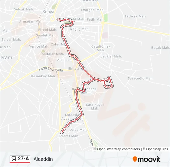 27-A Bus Line Map