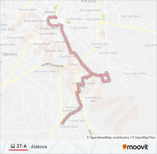 27-A Bus Line Map