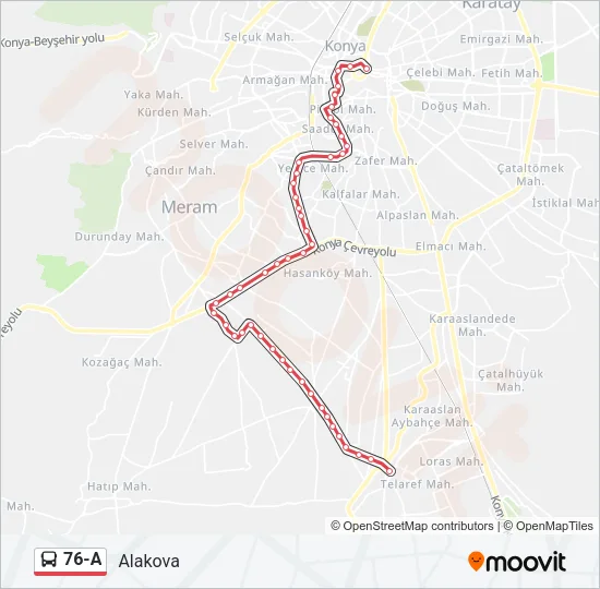 76-A Bus Line Map