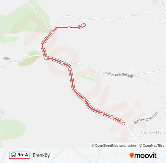 95-A Bus Line Map