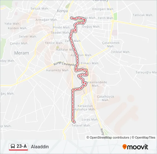 23-A Bus Line Map