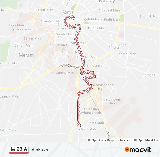 23-A Bus Line Map