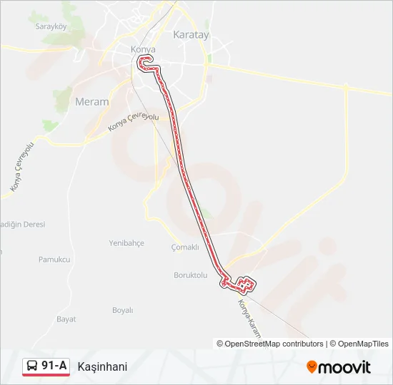 91-A Bus Line Map