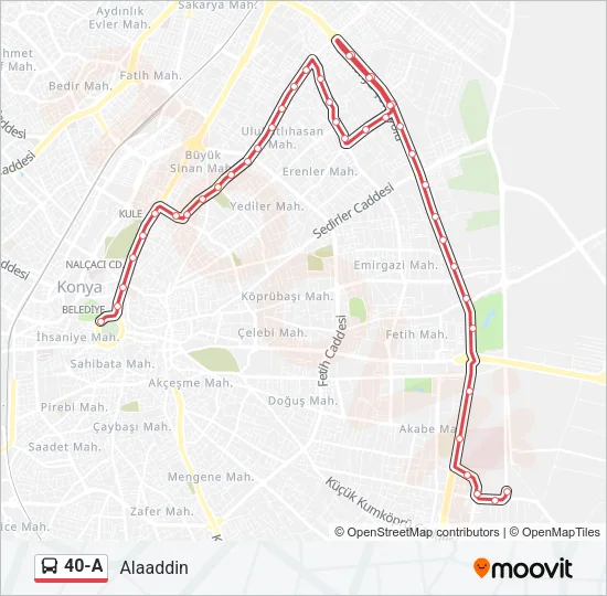 40-A Bus Line Map