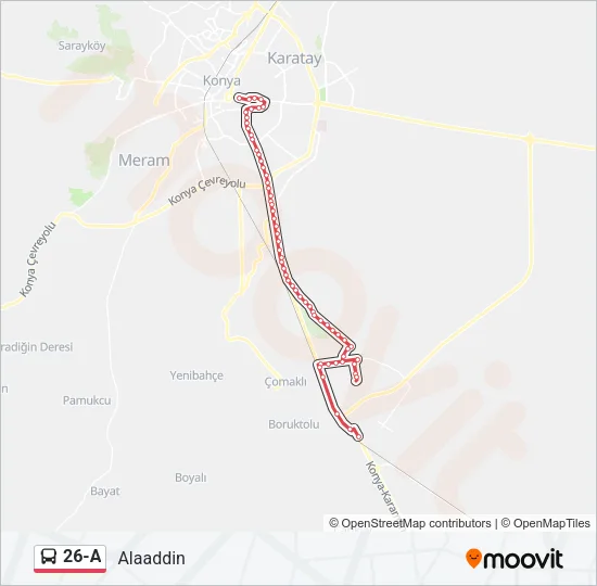 26-A Bus Line Map
