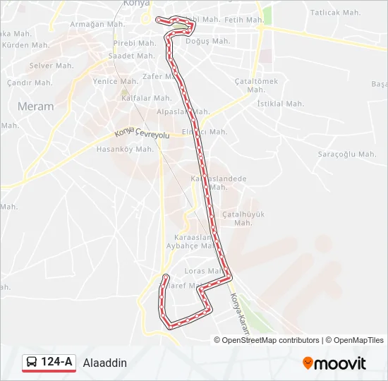 124-A Bus Line Map