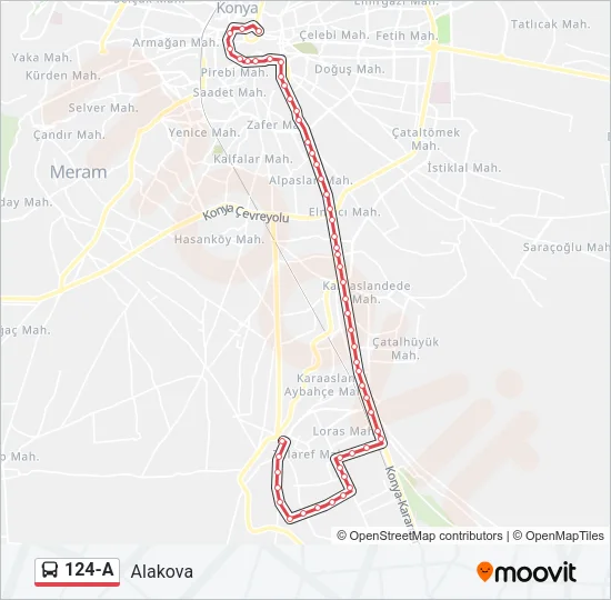 124-A Bus Line Map