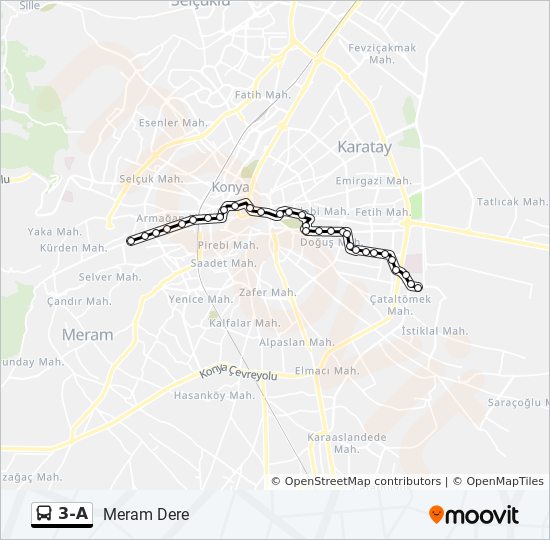 3-A bus Line Map