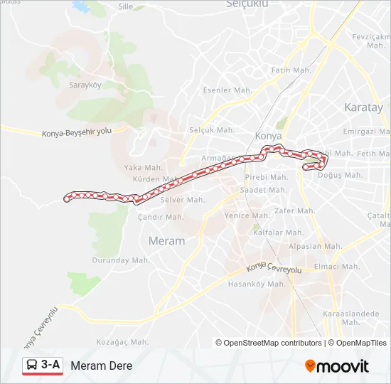 3-A Bus Line Map