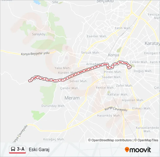 3-A Bus Line Map