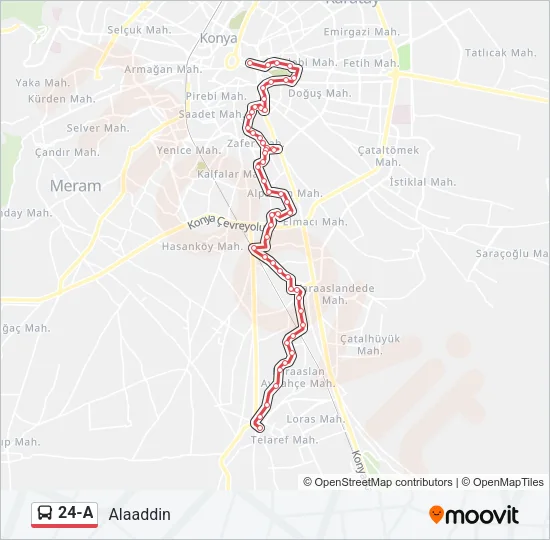 24-A Bus Line Map