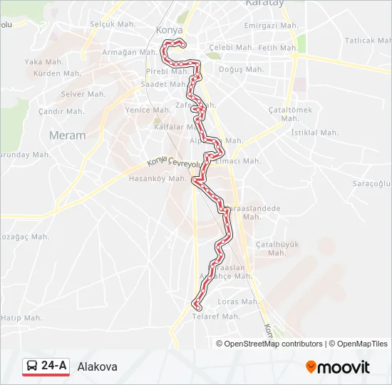 24-A Bus Line Map