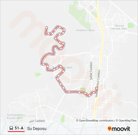 51-A Bus Line Map