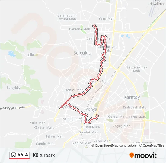 56-A Bus Line Map