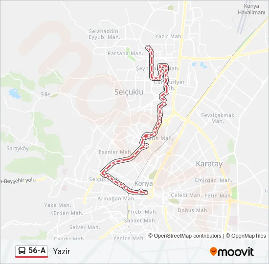 56-A Bus Line Map
